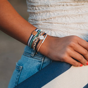 K'lani "Anchor" Nautical Colors with Anchor Charm Hair Tie Bracelets