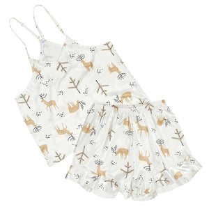 Oh Deer - Cami + Ruffled Shorts PJ sets