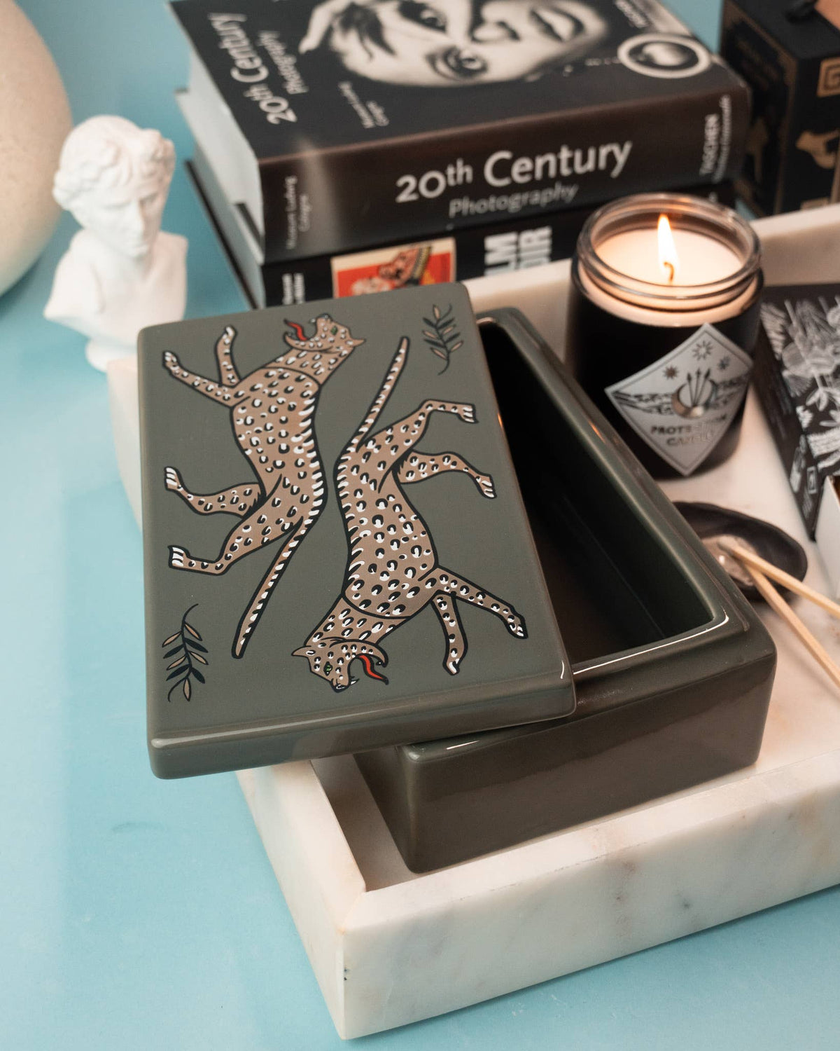 Duo Leopard Ceramic Box