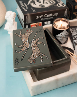 Duo Leopard Ceramic Box