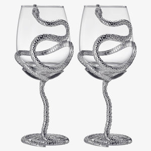 Stemmed Snake Halloween Fall Wine Glass | Set of 2 | 19oz