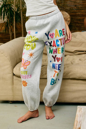 Inspirational Graphic Jogger Sweatpants