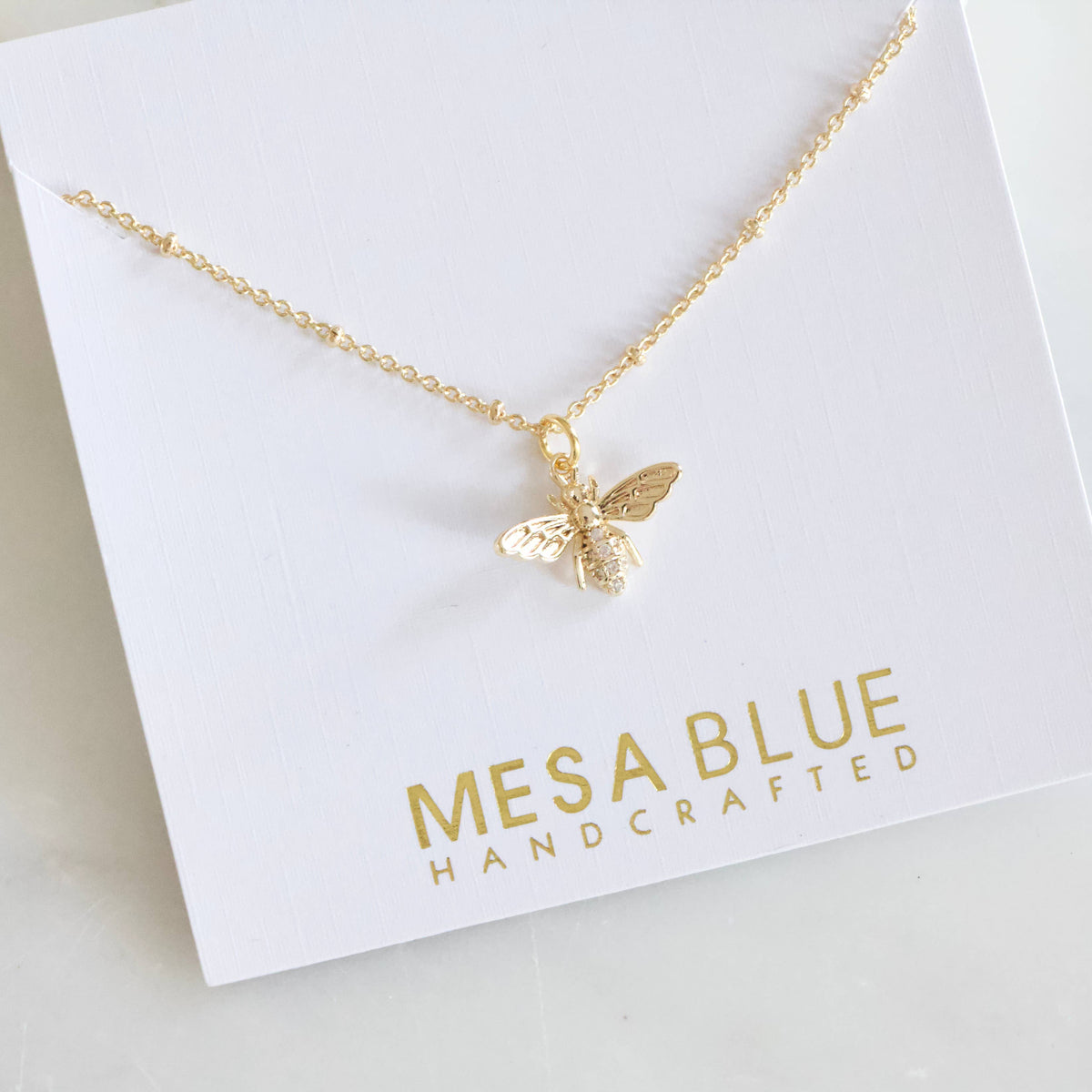 CZ Queen Bee Necklace