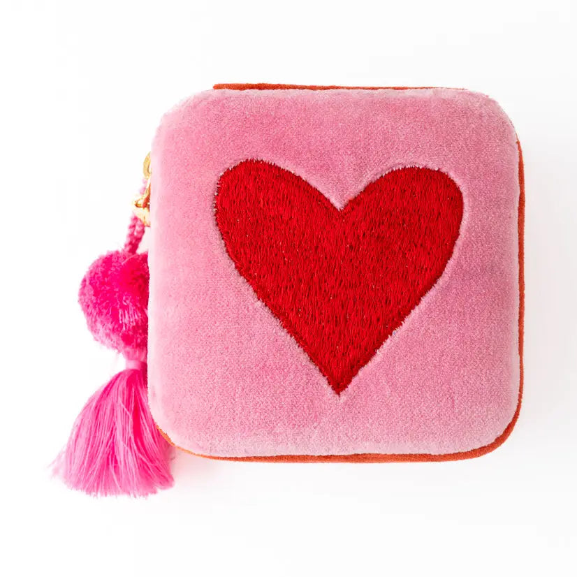 Ariel Heart Velvet Jewelry Box