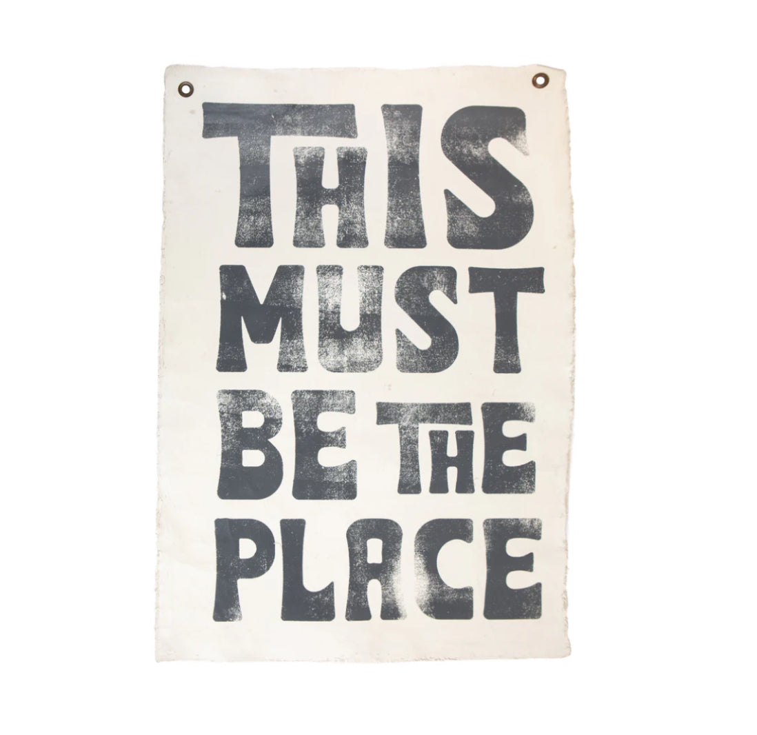 This Must Be The Place Hand Painted Wall Hanging 25”x37” - plus nails