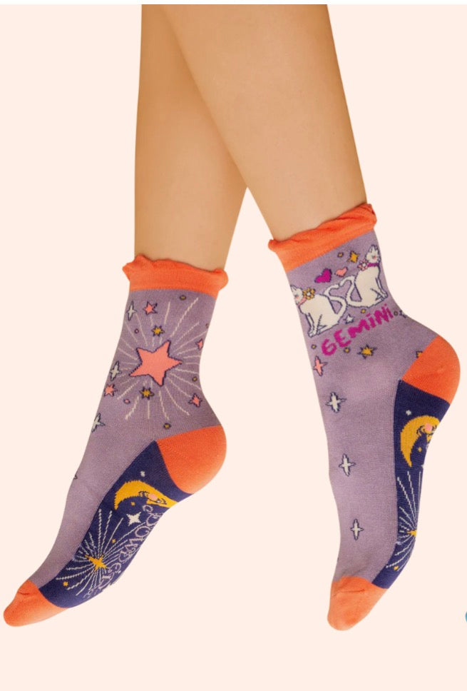Gemini Ladies Ankle Socks Zodiac