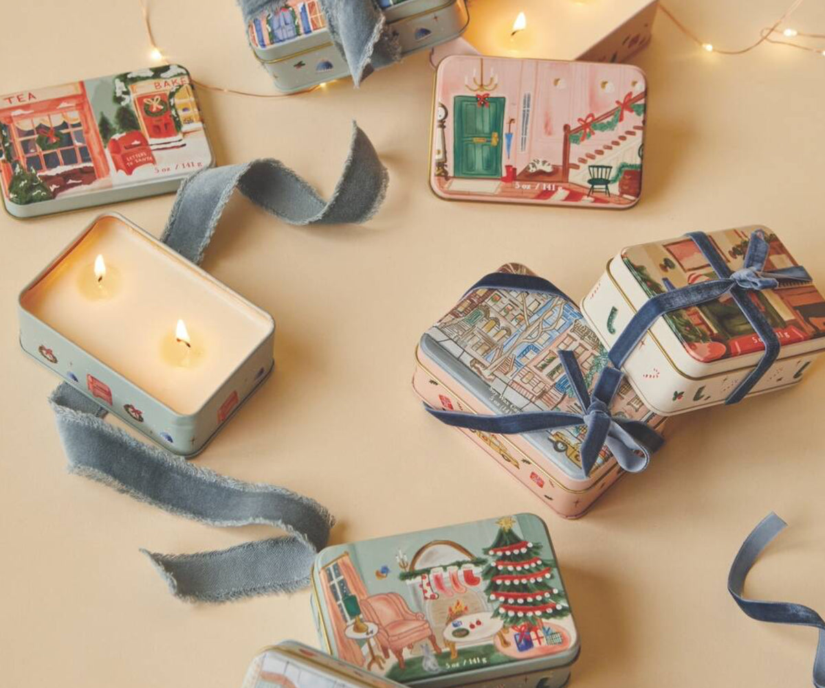 Gingerbread &amp; Vanilla|Christmas Candle Tin