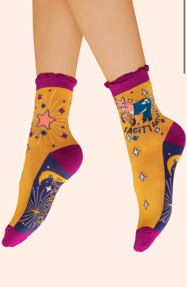 Sagittarius Ladies Ankle Socks Zodiac