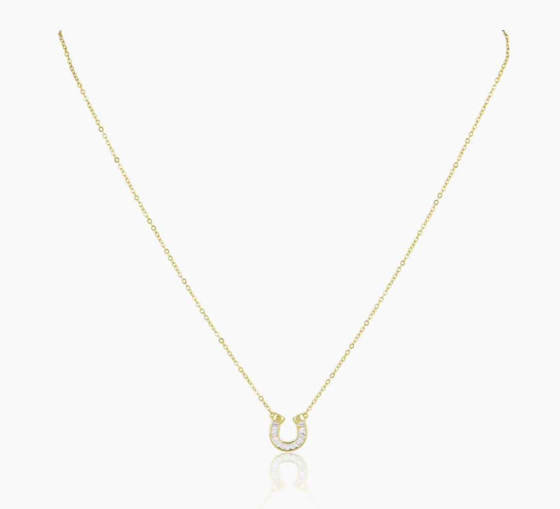 Off To The Races Horseshoe Necklace