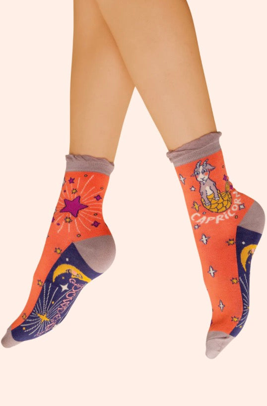 Capricorn Ladies Ankle Socks Zodiac