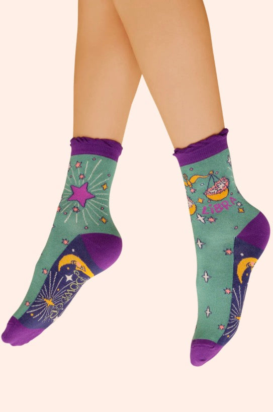 Libra Ladies Ankle Socks Zodiac