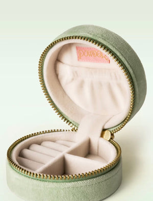 Toadstools Round Jewelry Travel Case