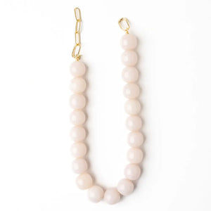 Iris Large Resin Bead Necklace Milky White