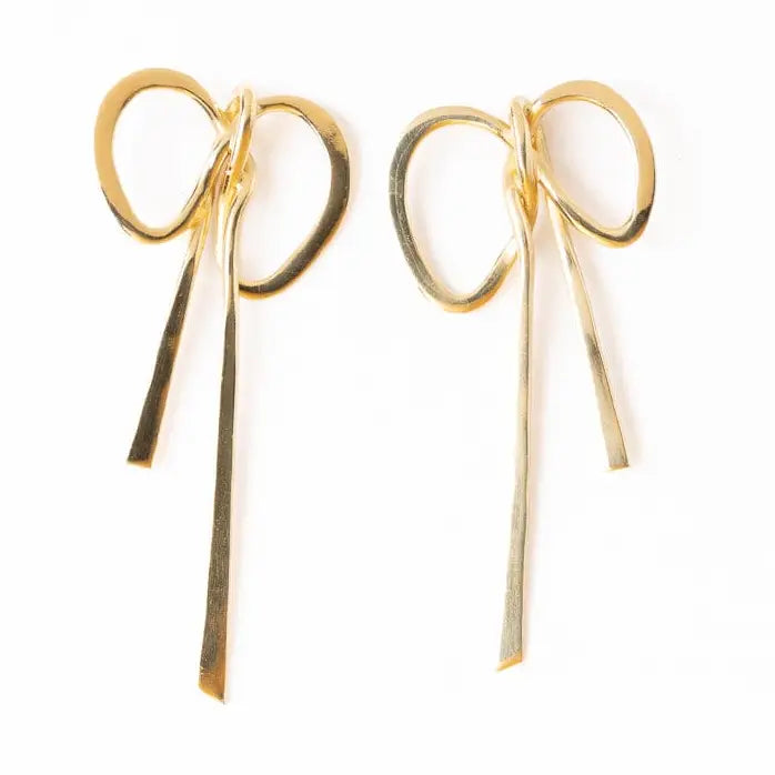 Katie Large Ribbon Bow Post Earrings