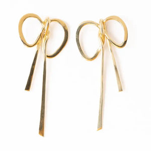 Katie Large Ribbon Bow Post Earrings