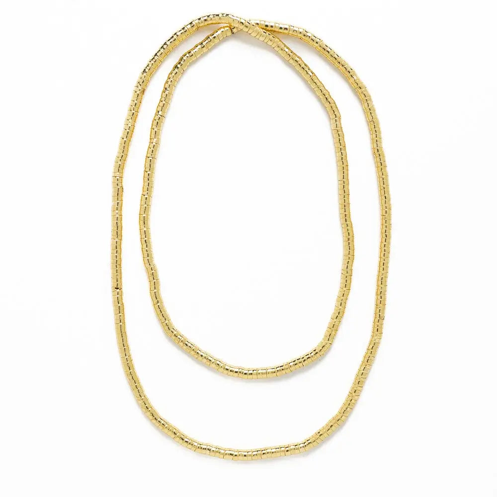 Lucille Long Necklace Brass