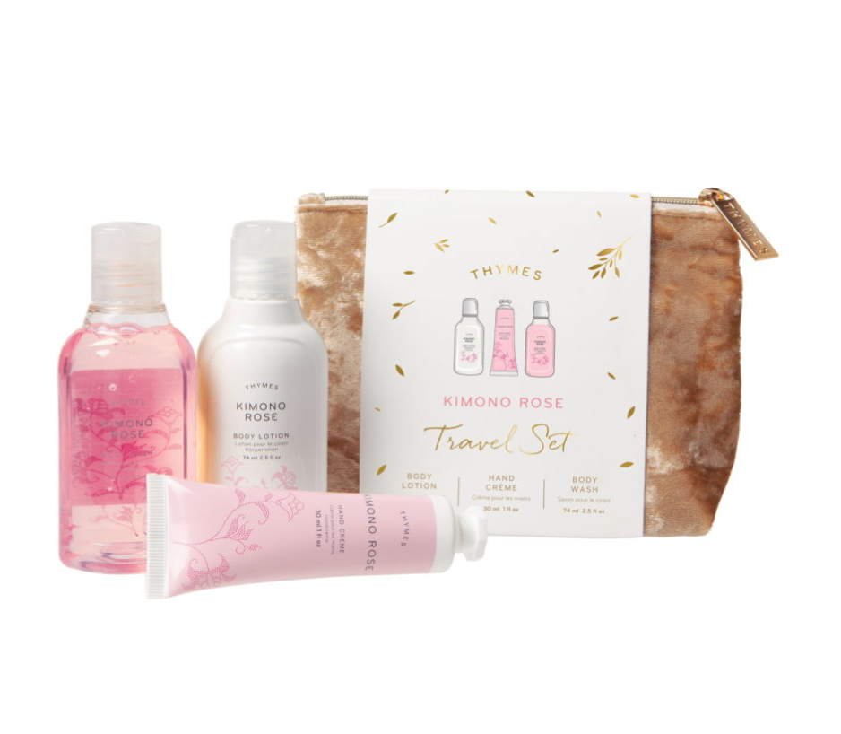 Travel Set with Beauty Bag: Kimono Rose