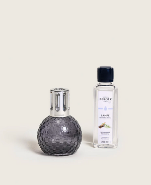 Disco Grey Fragrance Lamp Gift Set with Pure White Tea