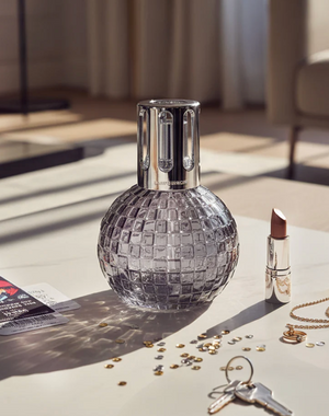 Disco Grey Fragrance Lamp Gift Set with Pure White Tea