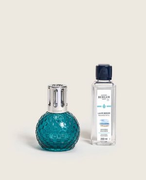 Disco Teal Fragrance Lamp Gift Set with Ocean Breeze