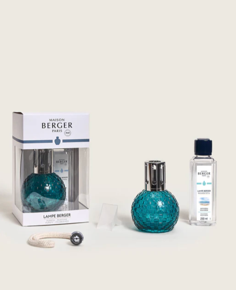 Disco Teal Fragrance Lamp Gift Set with Ocean Breeze