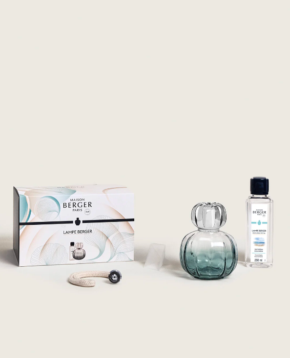 Corali Peacock Green Fragrance Lamp Gift Set with Ocean Breeze