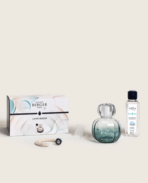 Corali Peacock Green Fragrance Lamp Gift Set with Ocean Breeze