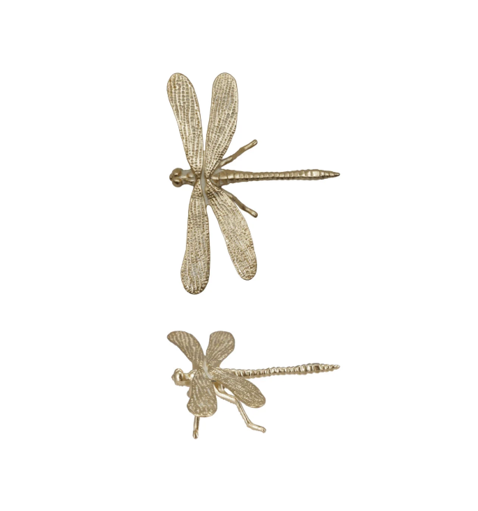Pewter Dragonfly, Gold Finish