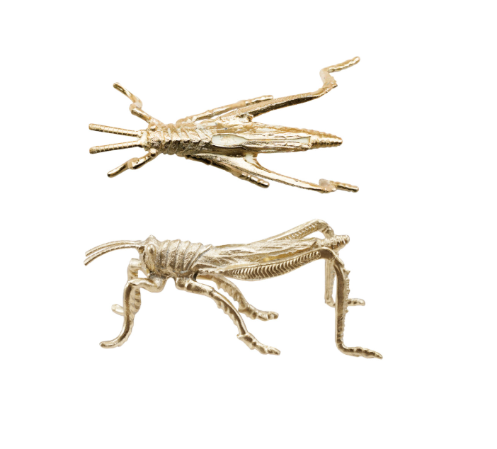 Pewter Grasshopper, Gold Finish