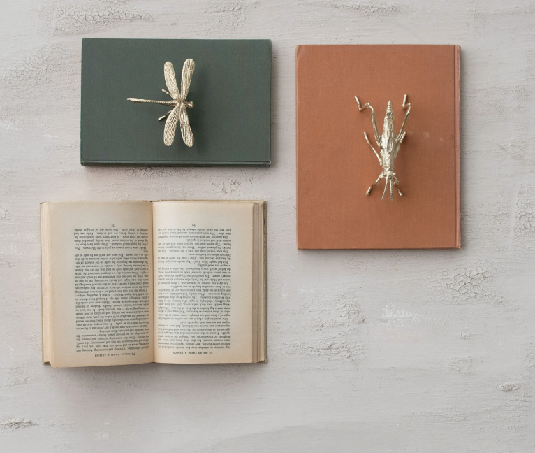 Pewter Grasshopper, Gold Finish