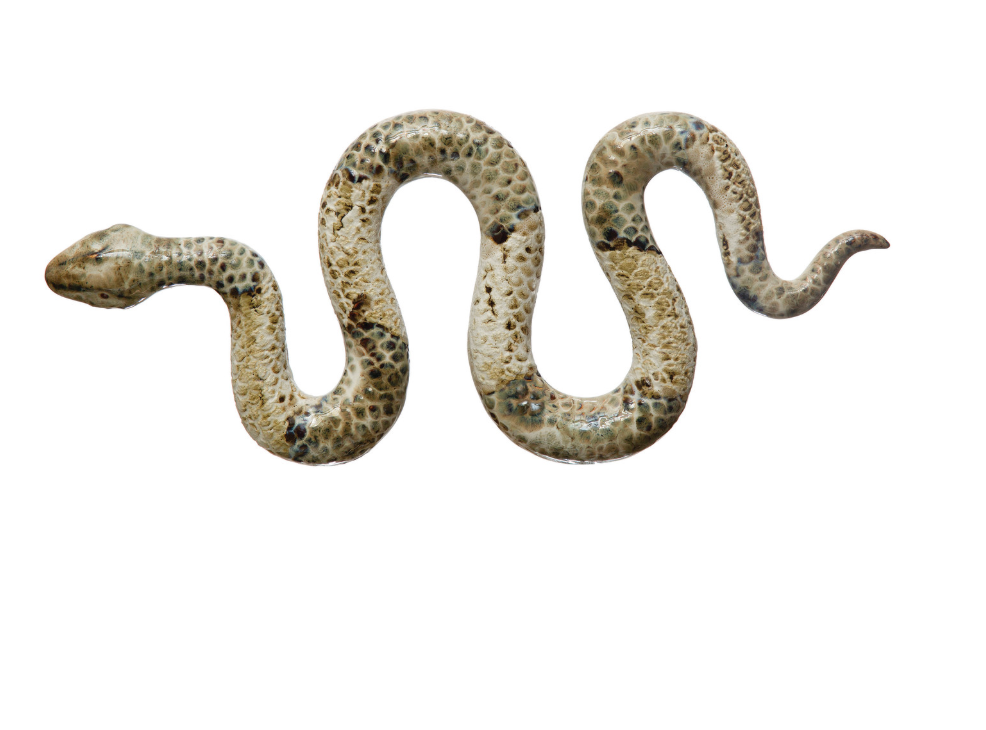 Stoneware Snake, Reactive Glaze, Multi Color (Each One Will Vary)