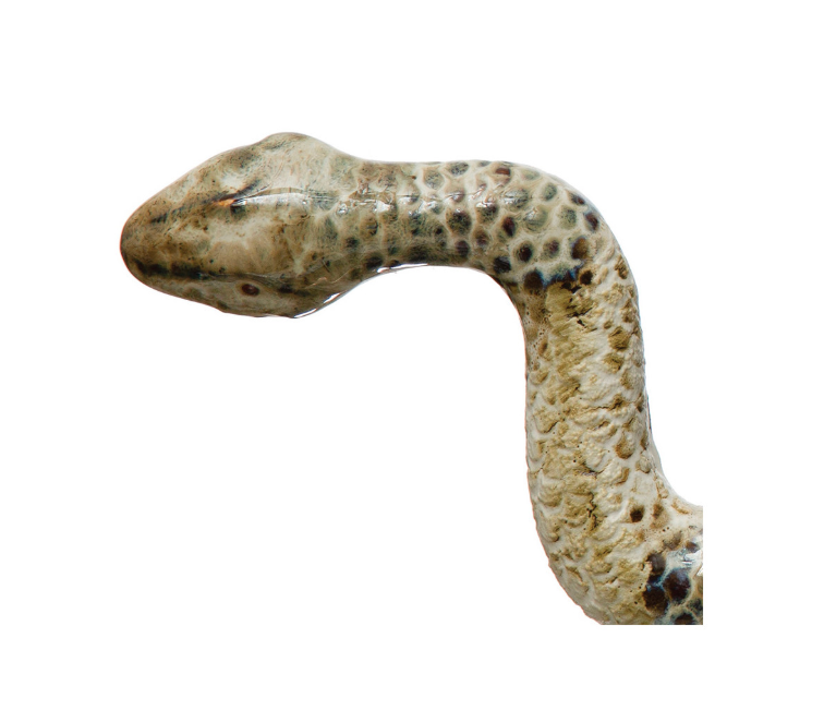 Stoneware Snake, Reactive Glaze, Multi Color (Each One Will Vary)