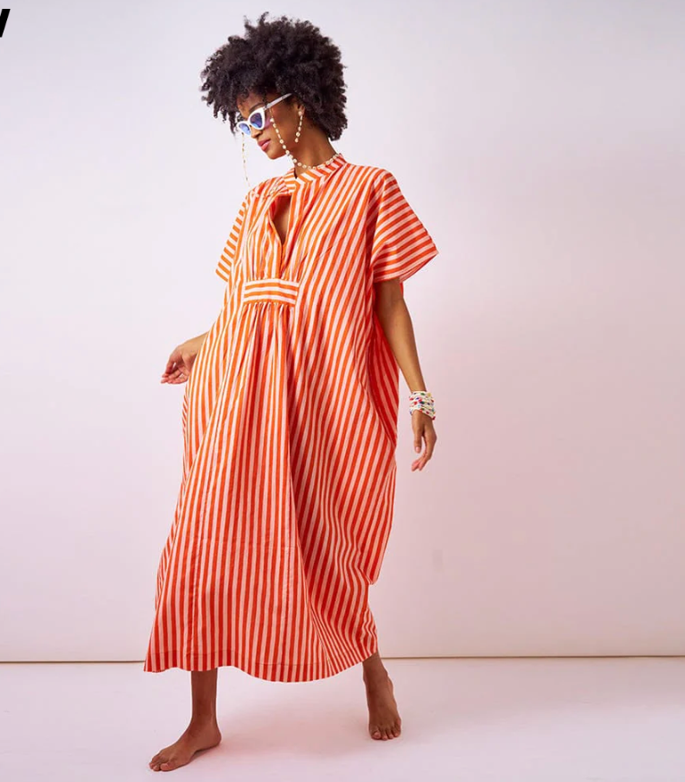 Margot Stripe Kaftan, Multiple Colors