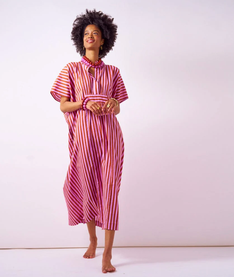 Margot Stripe Kaftan, Multiple Colors