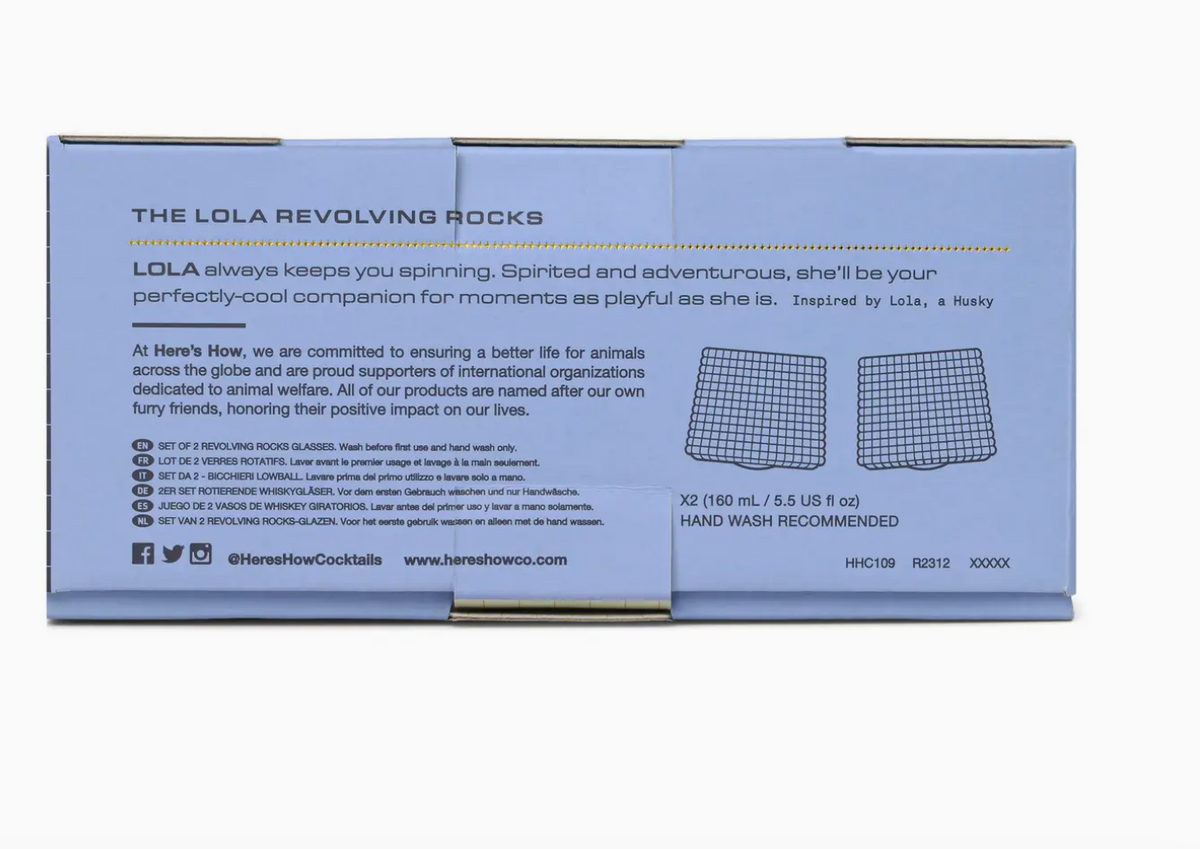 The Lola Revolving Rocks Glasses- Set of 2