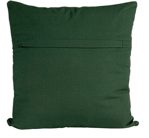 18" Square Cotton Embroidered Pillow w/ Pattern