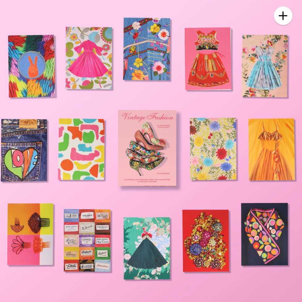 Vintage Fashion: 20 Notecards &amp; Envelopes Clothing &amp; Accessories from the Collection at Palace Costume