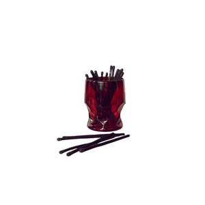 Deep Red Fancy Match Container