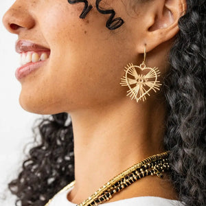 Valerie Heart Burst Drop Earrings