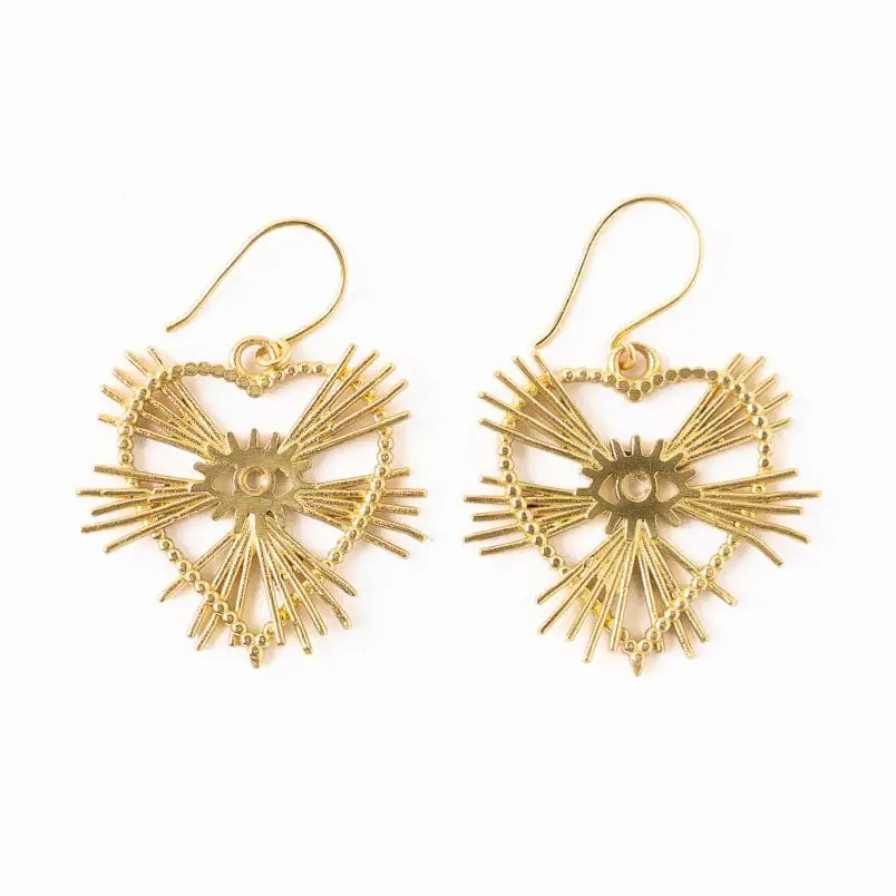 Valerie Heart Burst Drop Earrings