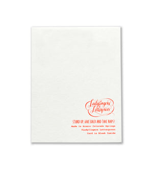 Congrats on the New Place, New Home Letterpress Card 