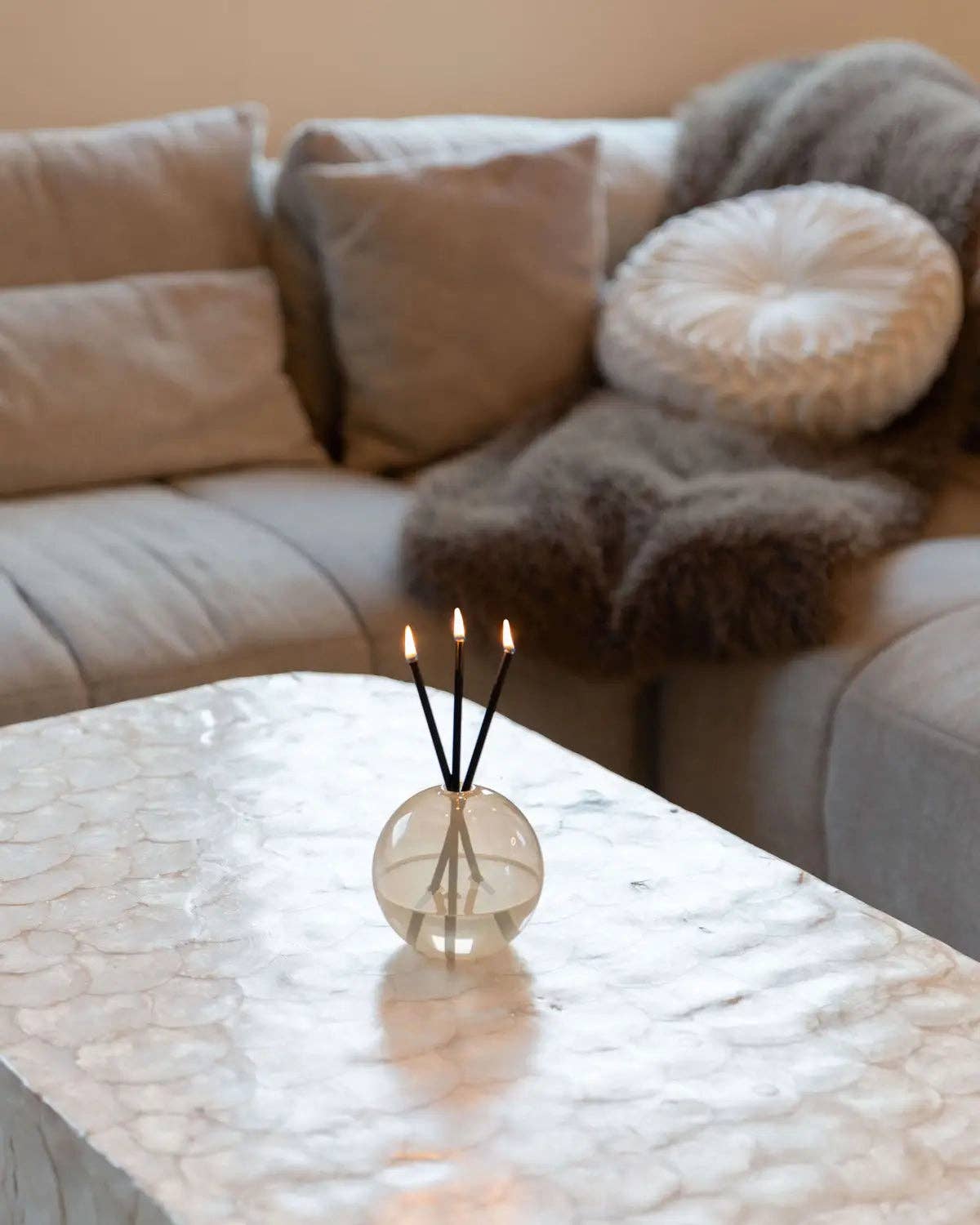 Neva Vase, Pampas Candle Holder