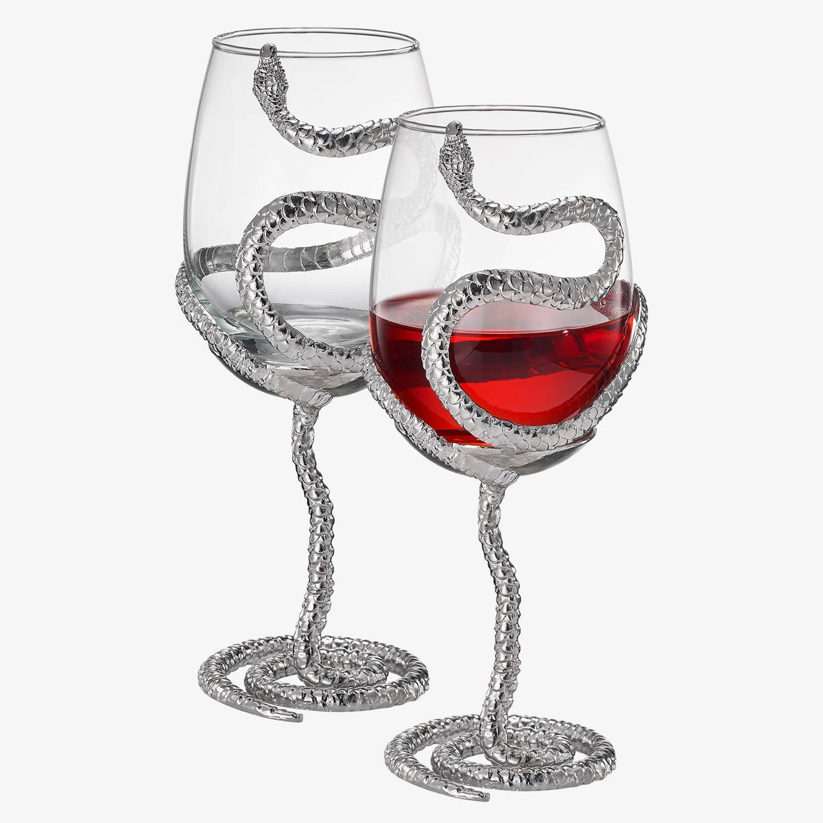 Stemmed Snake Halloween Fall Wine Glass | Set of 2 | 19oz