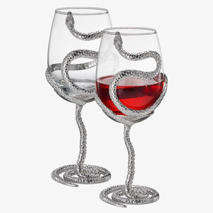 Stemmed Snake Halloween Fall Wine Glass | Set of 2 | 19oz
