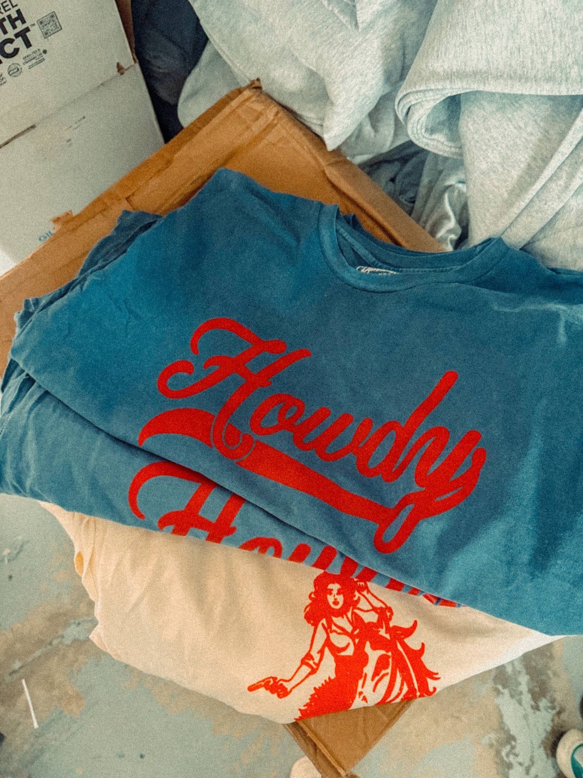 Howdy, Western Boxy Cropped Muscle Tank