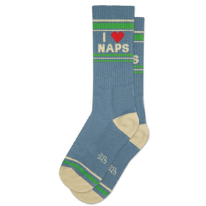 I Heart Naps Gym Crew Socks