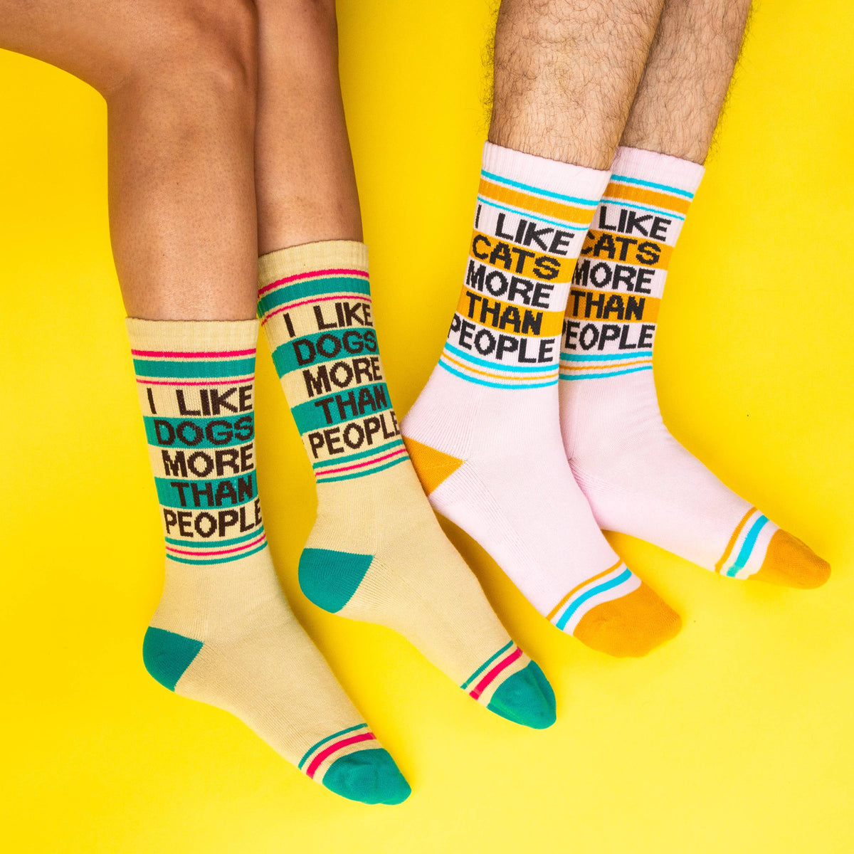 I Like Cats More Than People Gym Crew Socks