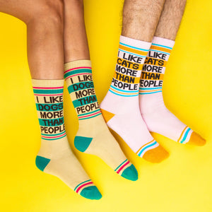 I Like Dogs More Than People Gym Crew Socks