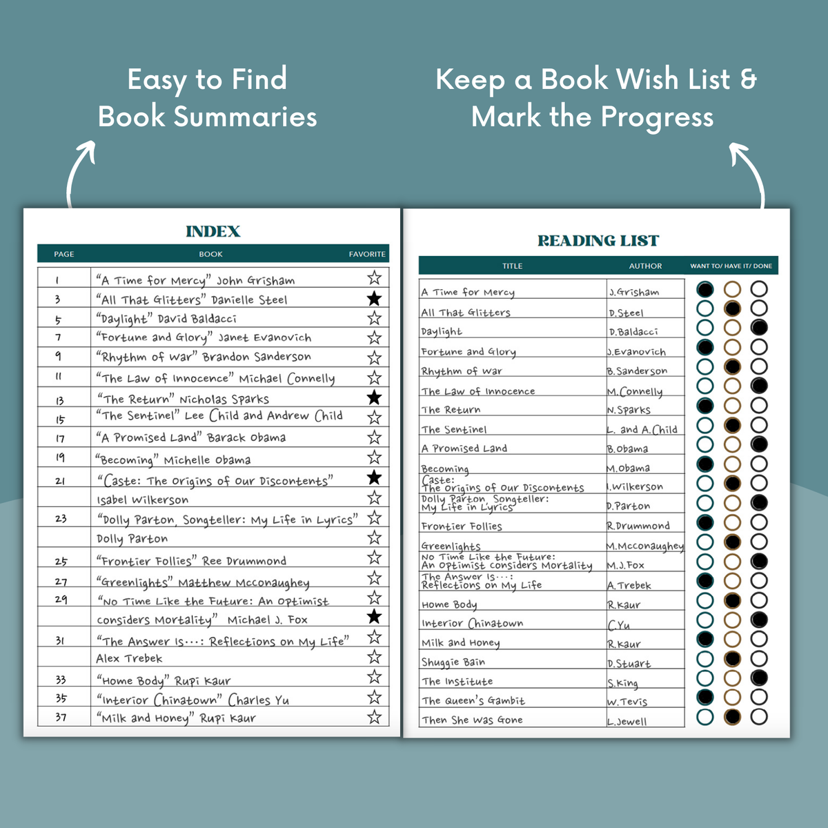 Lamare Reading Journal – Track &amp; Plan Your Book Journey