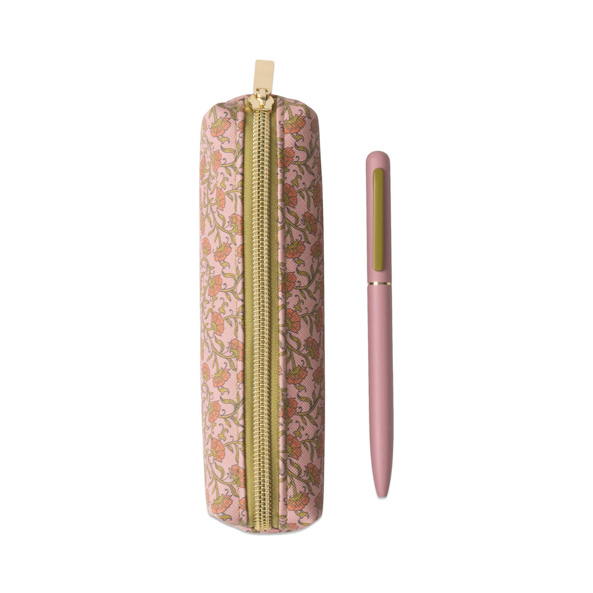 Pen &amp; Pouch Set- Pink Vintage Floral